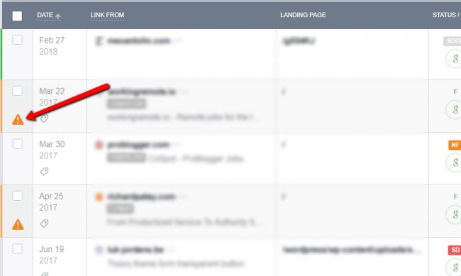 اخطار های بک لینک ها