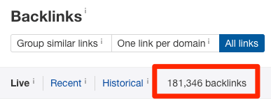گزارش بک لینک های رقبا
