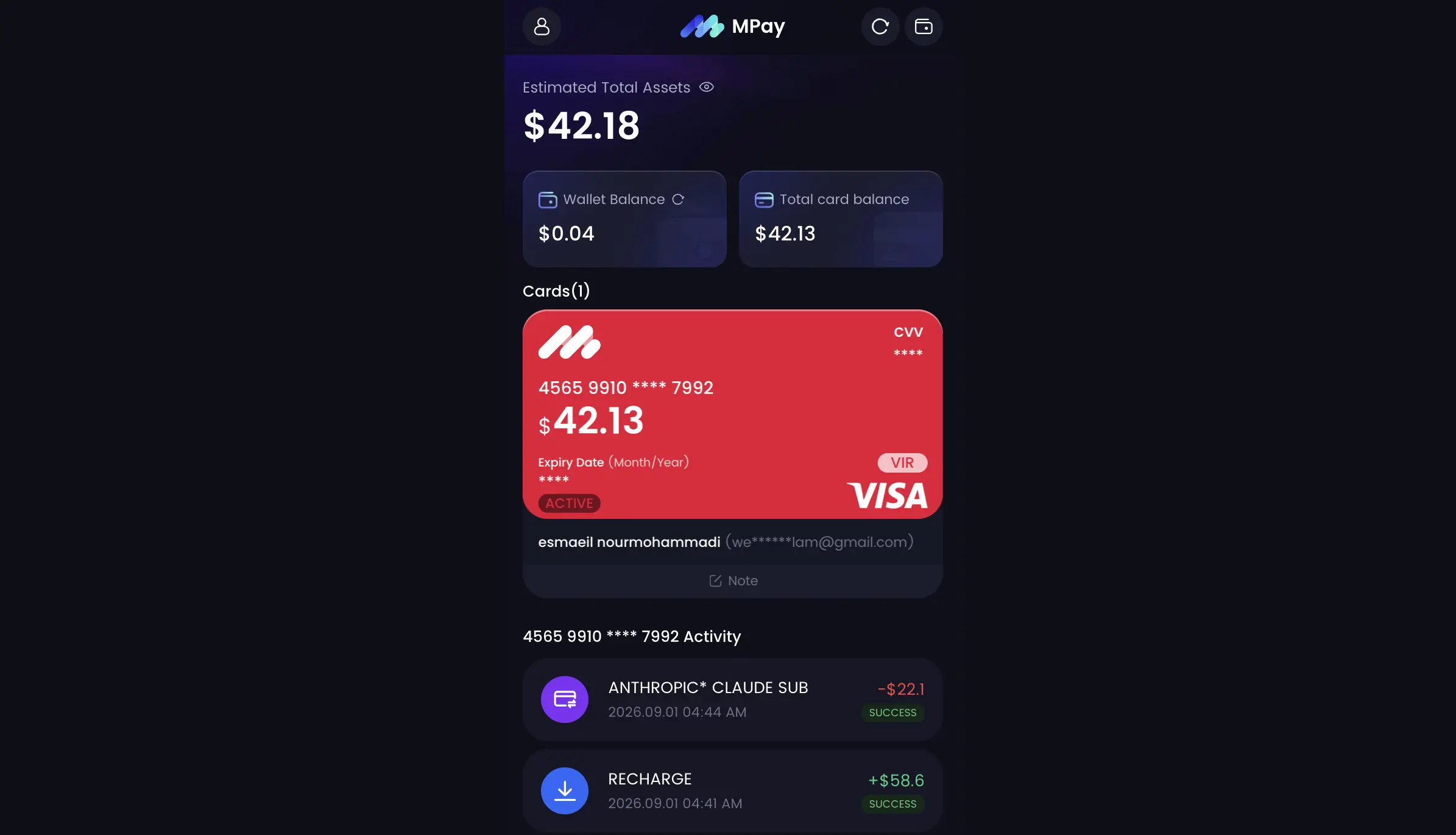 خرید ویزا کارت مجازی با کریپتو